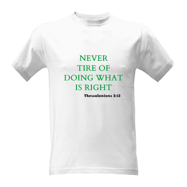 Tričko s potiskem Never tired